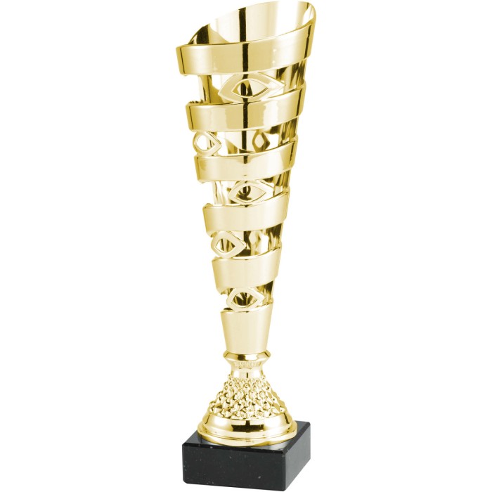 GOLD CONICAL PLASTIC TROPHY CUP - AVAILABLE IN 3 SIZES - 13'' TO 15.5''